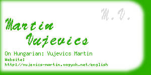 martin vujevics business card